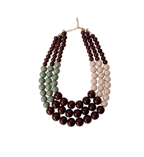 Black Colour halskæde - BCImani Chuncky Necklace, Brown